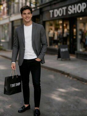 TOPMAN Skinny Fit Textured Suit Jacket 44R